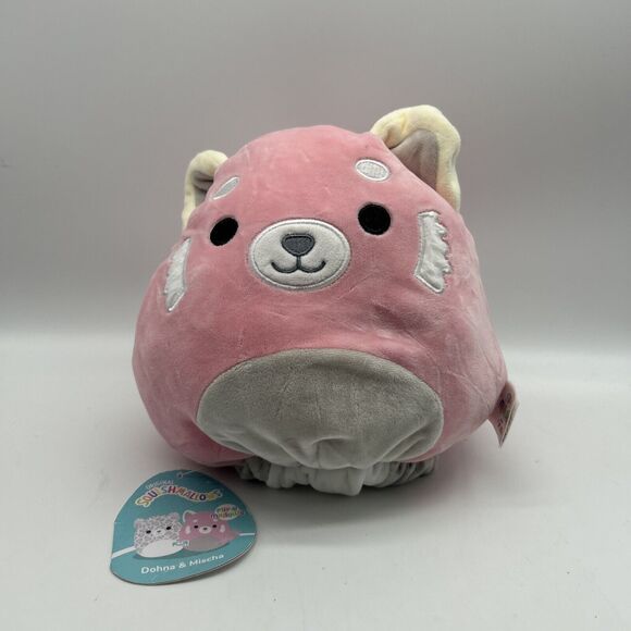 Squishmallow Plush Flip A Mallow Dohna Pink Panda‎ Mischa Snow Leopard 8 - Picture 1 of 10